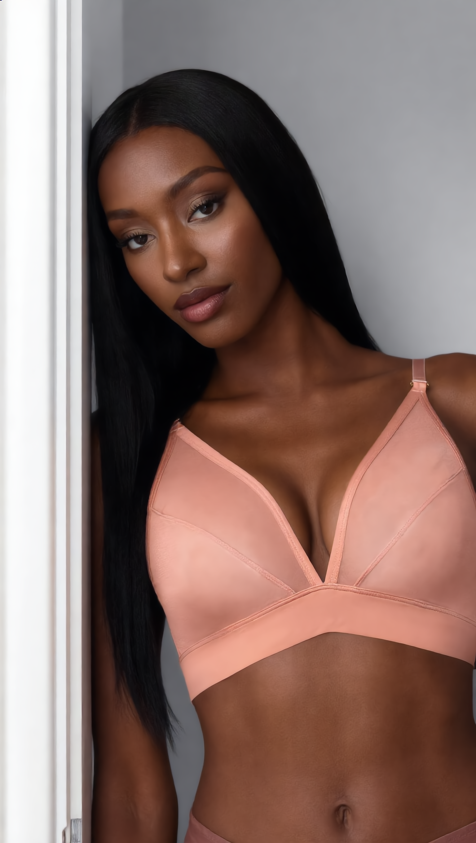 SENSUELLE FAWN MESH BRALETTE