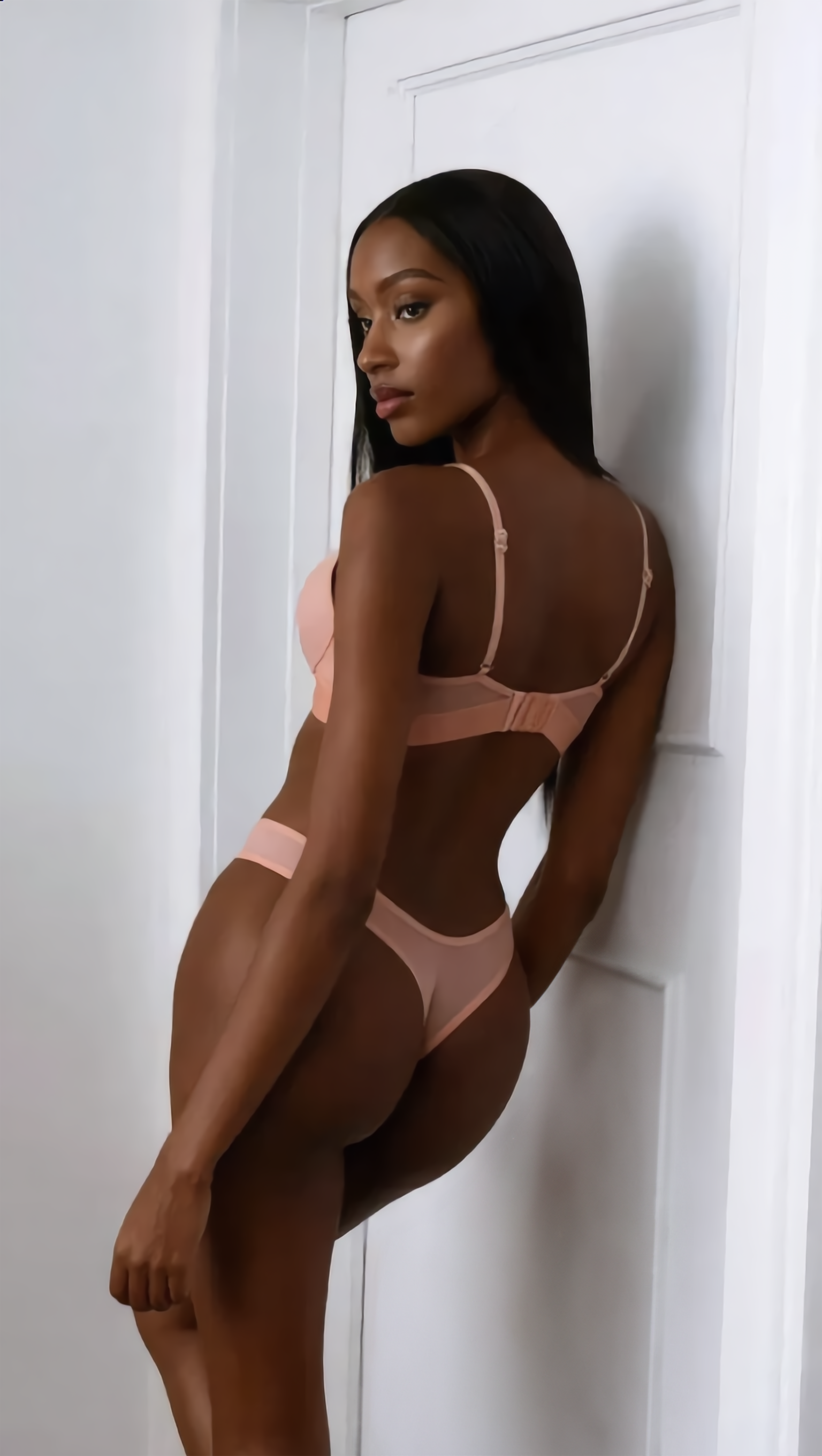SENSUELLE FAWN MESH THONG