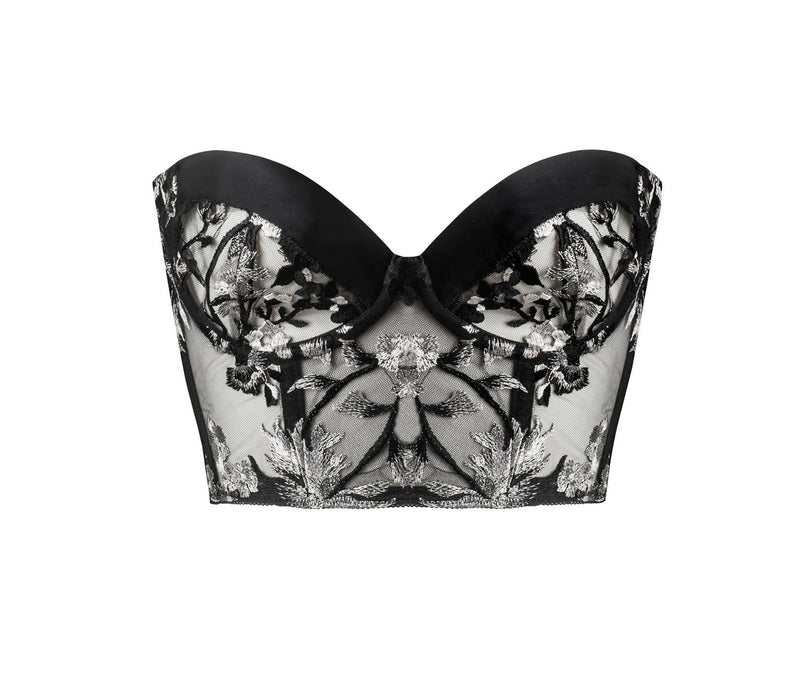 PUISSANT EMBROIDERED TULLE BUSTIER