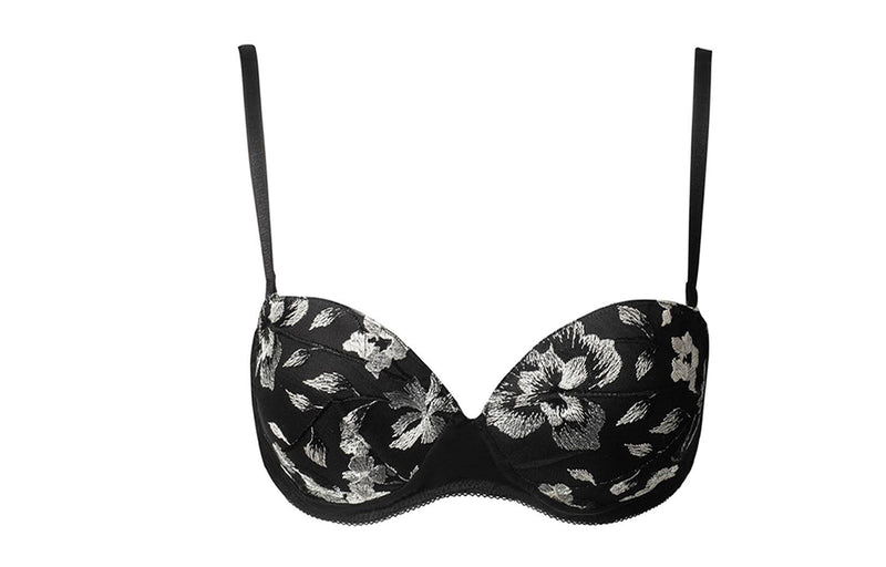 PUISSANT EMBROIDERED TULLE PUSHUP BRA