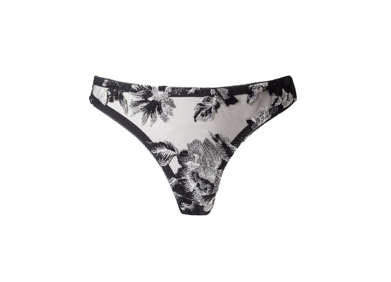 PUISSANT EMBROIDERED TULLE BRIEF